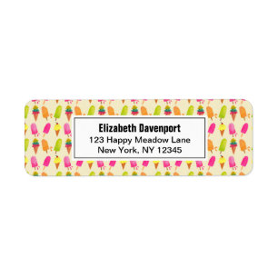 Popsicles et crème glacée Motif d'été coloré