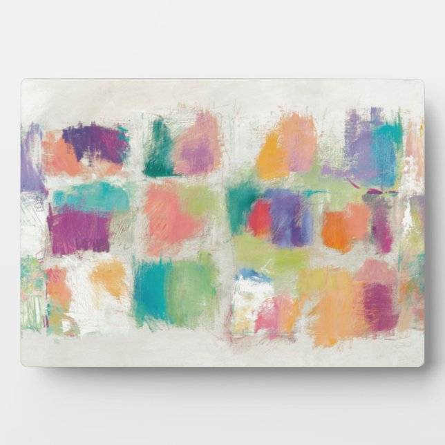 Popsicles Horizontal Stone Abstract Print Plaque (Front)