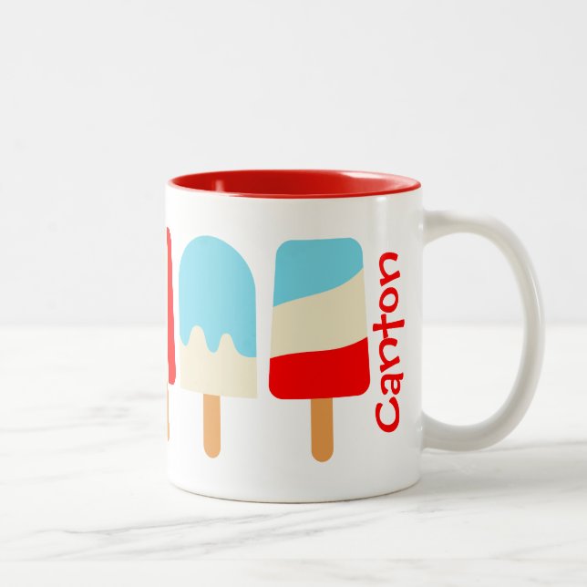 Popsicles rayés Mug personnalisé (Droit)