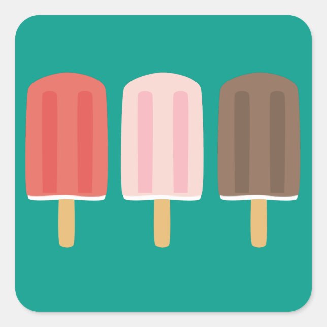 Popsicles Square Sticker (Front)
