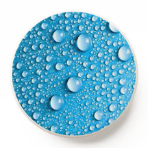 Droplets d'eau sur bleu | Personnalisé