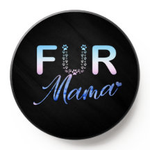 Pink blue fur mama phone grip for dog cat mom 
