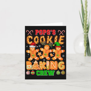 Pops's Xmas Cookie Baking Crew Funny Baker Lover F Card