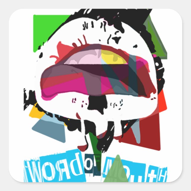 Popstyle white Sticker (Front)