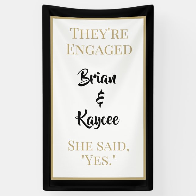 Populaire ! Bannière fiançailles verticale personn (Vertical)