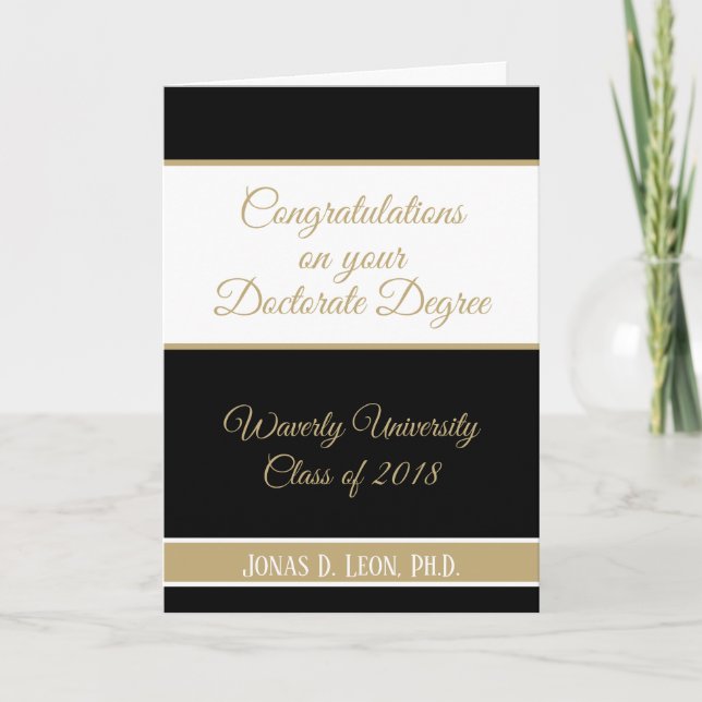 Populaire ! Carte de diplôme de doctorat (doctorat (Devant)