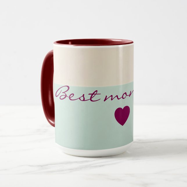 Popular Abstract Blush Pink Mint Collection Mug (Front Left)