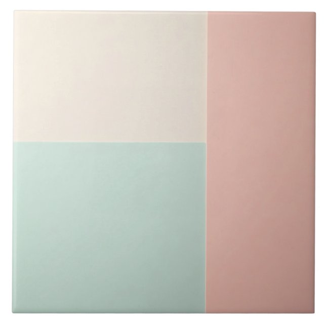 Popular Abstract Blush Pink Mint Collection Tile (Front)