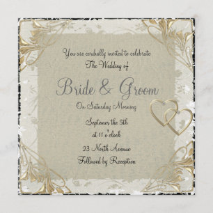 Popular and Elegant Old Paper Wedding Invitation