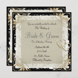Popular and Elegant Old Paper Wedding Invitation