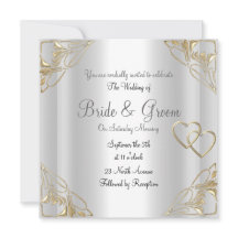 Popular and Elegant Silver Wedding Invitation