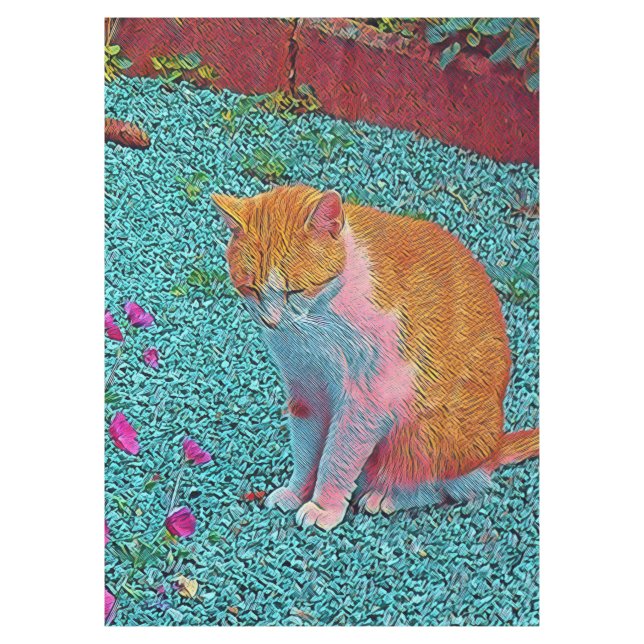 popular Animals - Cat Tablecloth (Front)