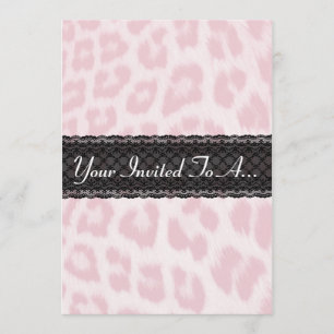 Popular Baby Pink Cheetah Bachelorette Party Invitation