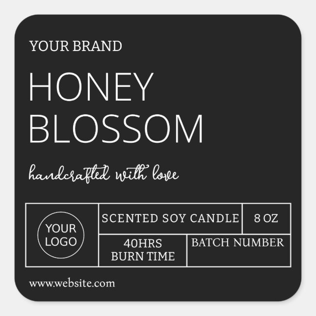 Popular Black Candle Labels (Front)