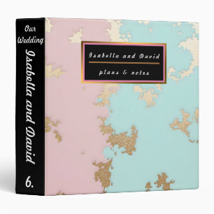 Popular Blush Pink Mint Gold Luxury Collection Binder