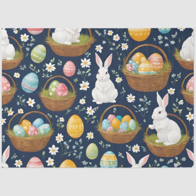 Popular Bunny Happy Easter Collection Tissue Paper (Front)