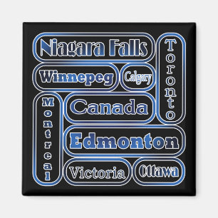Popular Canadian Cities Magnet