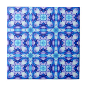 Popular captivating pattern in blue and violet tile