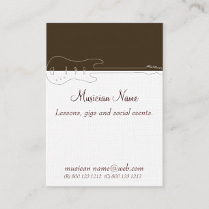 Popular Classic Pop Music DJ Guitar Band Business Card