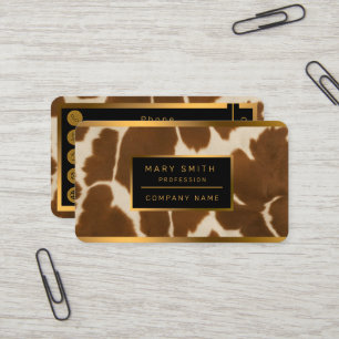 Popular Cow Faux Leather Elegant Collection Business Card
