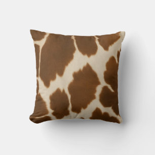 Popular Cow Faux Leather Elegant Collection Throw Pillow