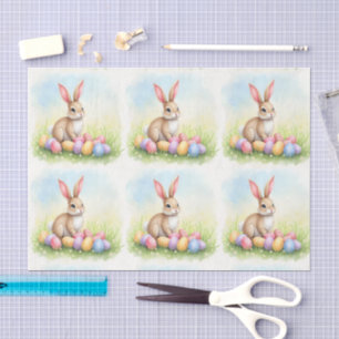 Popular Cute Easter Bunny And Eggs Collection Tissue Paper