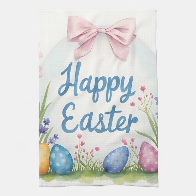 Popular Easter Eggs Beautiful Collection Kitchen Towel (Vertical)