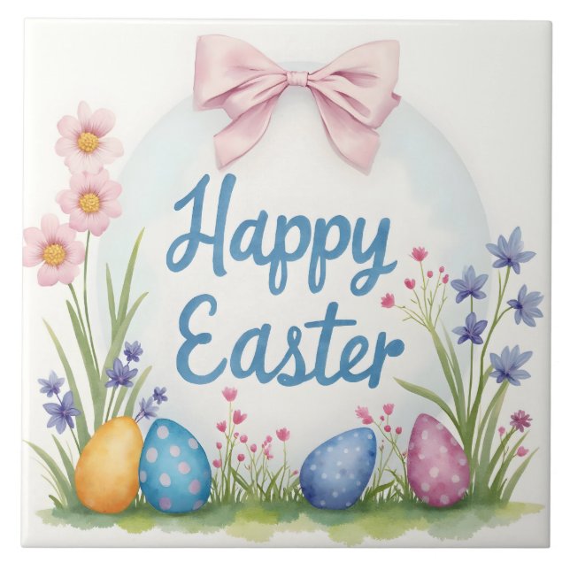 Popular Easter Eggs Beautiful Collection Tile (Front)