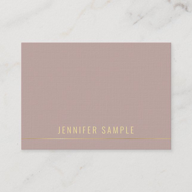 Popular Elegant Modern Gold Text Name Template Business Card (Front)