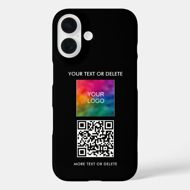 Popular Elegant Template Add QR Code Upload Logo Case-Mate iPhone Case (Back)