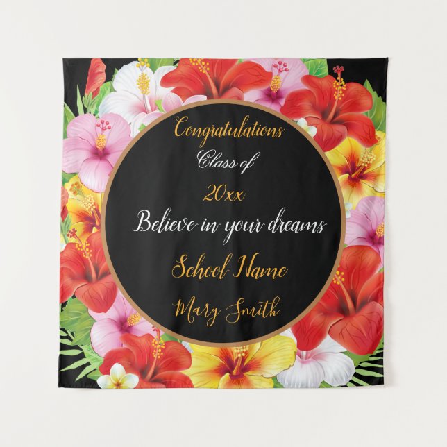 Popular Exotic Floral Customize Tapestry (Front)