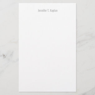 Popular Font Grey White Professional Minimalist Stationery