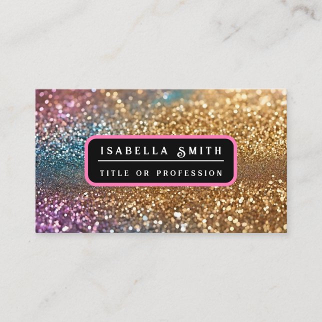 Popular Glitter Opal Holographic Collection Business Card (Front)