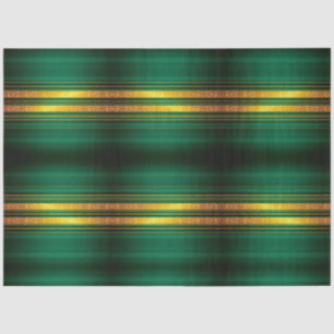 Popular Green Gold Luxury Linen Texture Collection Tissue Paper