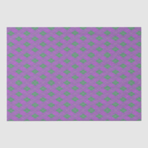Popular Green Purple Plaid Christmas Tissue Paper