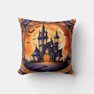 Popular Halloween Pumpkin Autumn Collection Throw Pillow