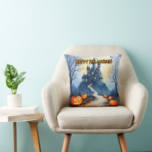 Popular Halloween Spooky Cute Collection Throw Pillow