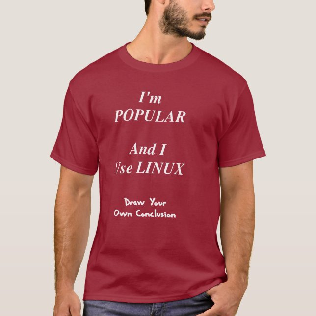 Popular Linux User T-Shirt (Front)