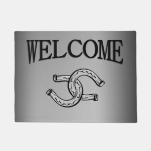 Popular Lucky Horseshoes on Silver Doormat