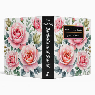 Popular Luxury Pink Roses Beautiful Collection Binder