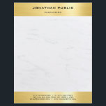 Popular Marble Gold Modern Elegant Template Letterhead<br><div class="desc">Popular Marble Gold Modern Elegant Template Professional Letterhead.</div>