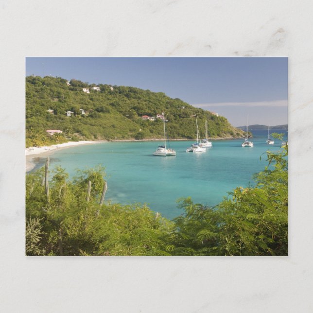 Popular moorings for bareboaters and charter postcard (Front)
