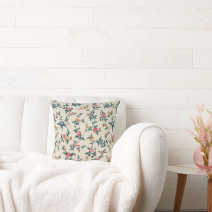 Popular multicolored flower pattern throw pillow