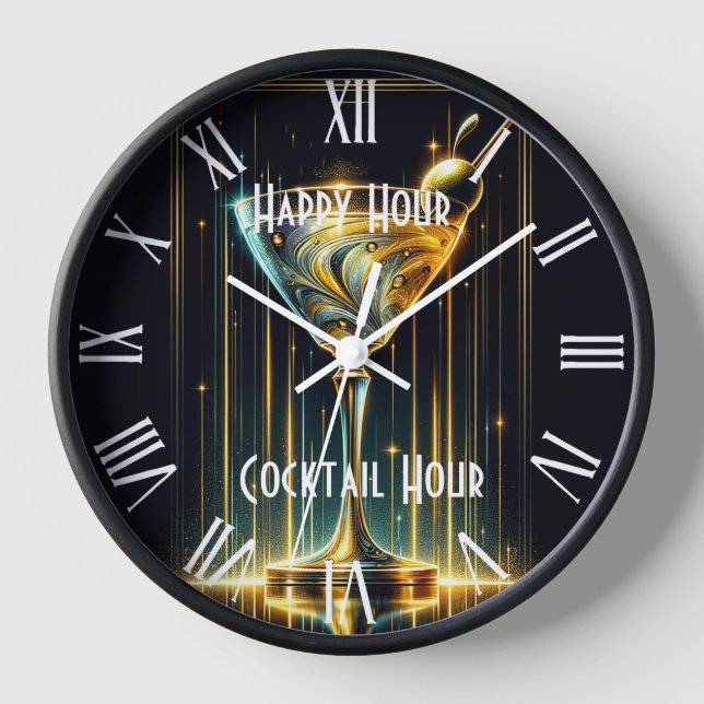 Popular Neon Party Time Personalized Clock (Front)