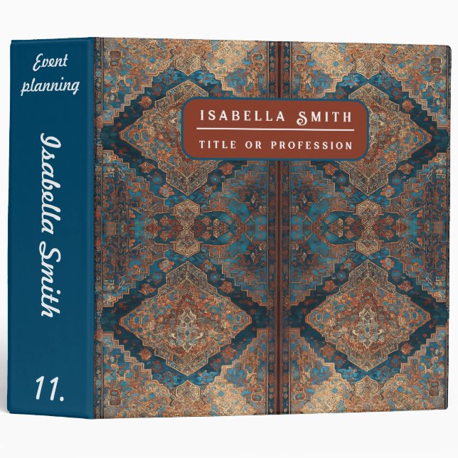 Popular Persian Beautiful Old Pattern Collection Binder (Front/Spine)