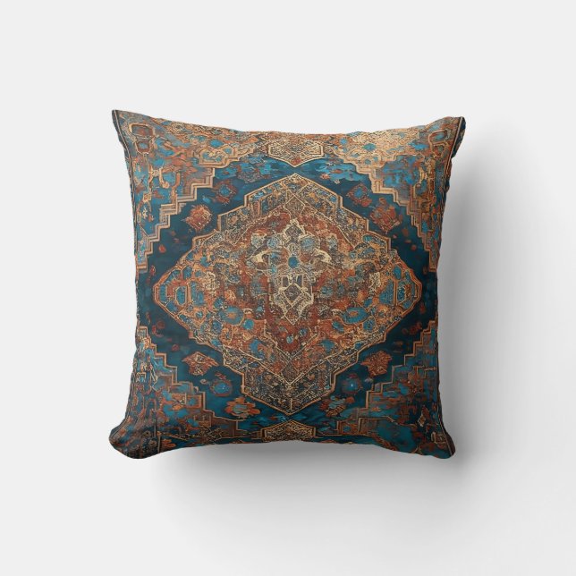 Popular Persian Beautiful Old Pattern Collection Throw Pillow (Front)