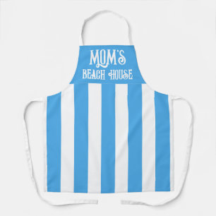 Popular Personalized Blue and White Wide Stripe  Apron