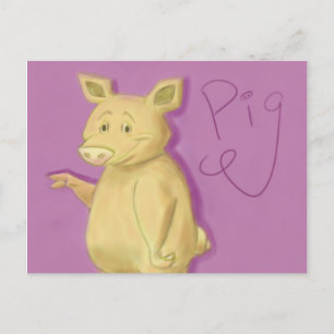 Popular Pig Postcard