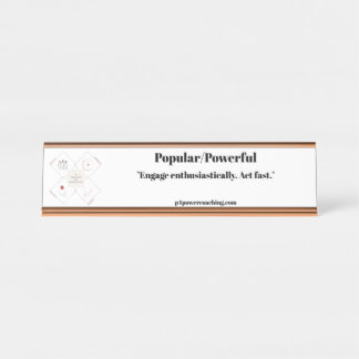 Popular/Powerful Rose Gold Desk Plaque Name Plate