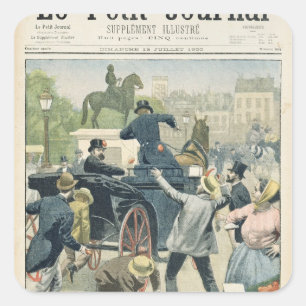 Popular protest against Joseph Reinach Square Sticker
